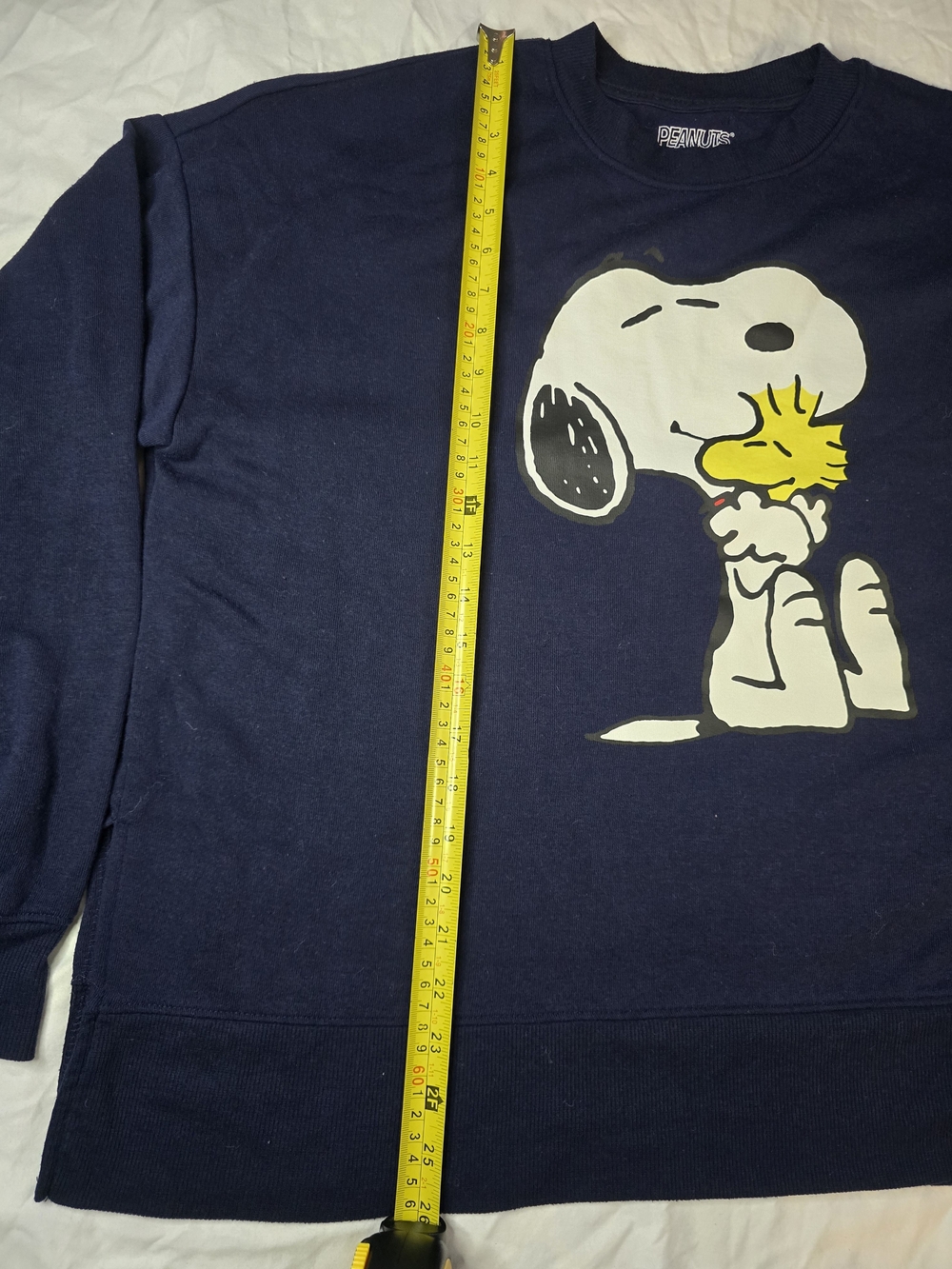 Peanuts Women's Navy Branded Hybrid Apparel Crewneck Sweashirt Size L - Picture 7 of 13